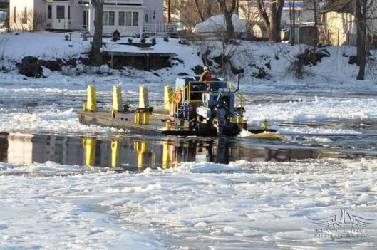 The ice yields to this quiet but forceful pressure.