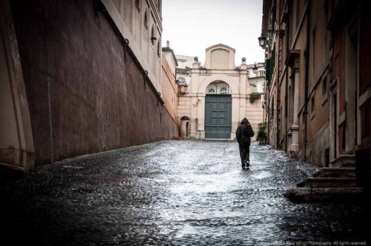 The rain provides a reflection that is otherwise not there... and an opportunity to capture the forms without the crowds.